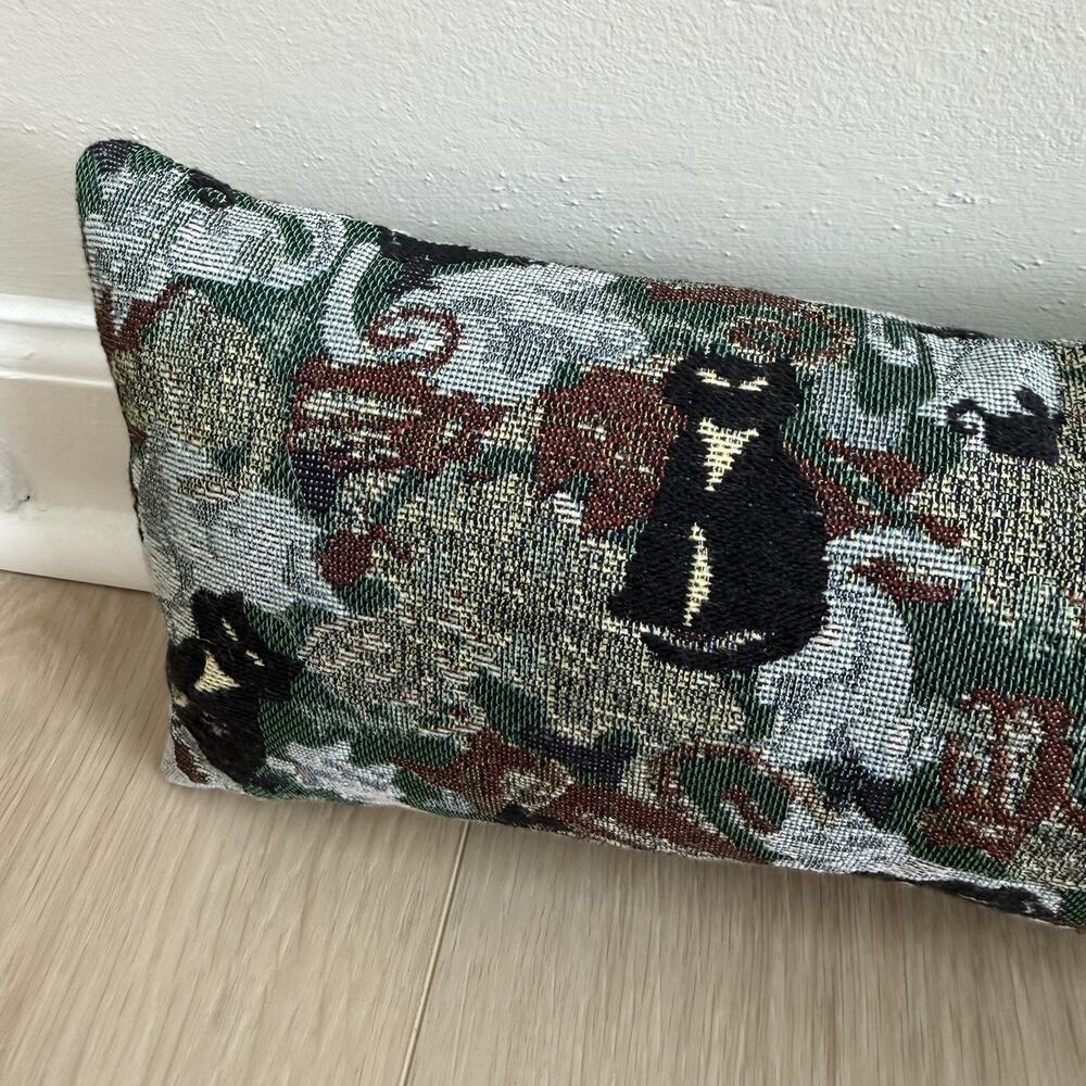 Cat Tapestry Decorative Pillow 16” X 7” I Was Normal Three Cats Ago - Picture 3 of 8